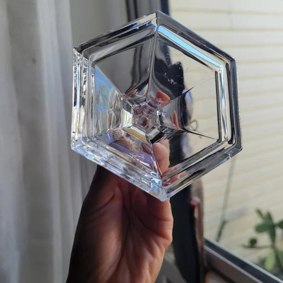 24% Full Lead Crystal Candlesticks Set of 2 USA Made Candle Holders Vintage 4" H - Picture 7 of 9